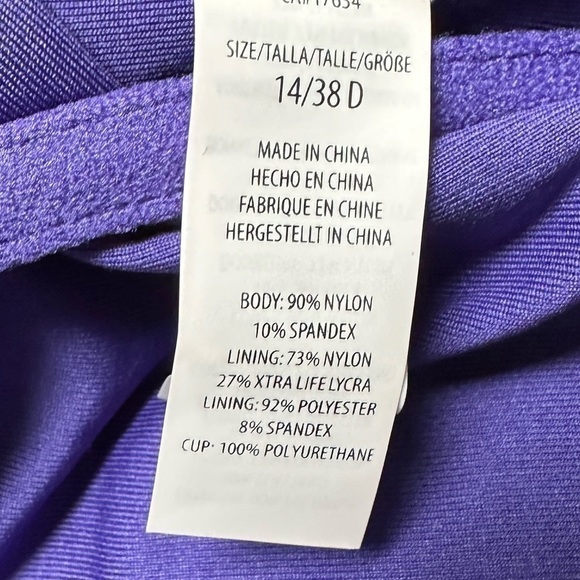 Coco Reef Contours Appeal Shape-wear One Piece Swimsuit 14/38D Cross-Over Tie - Picture 3 of 16